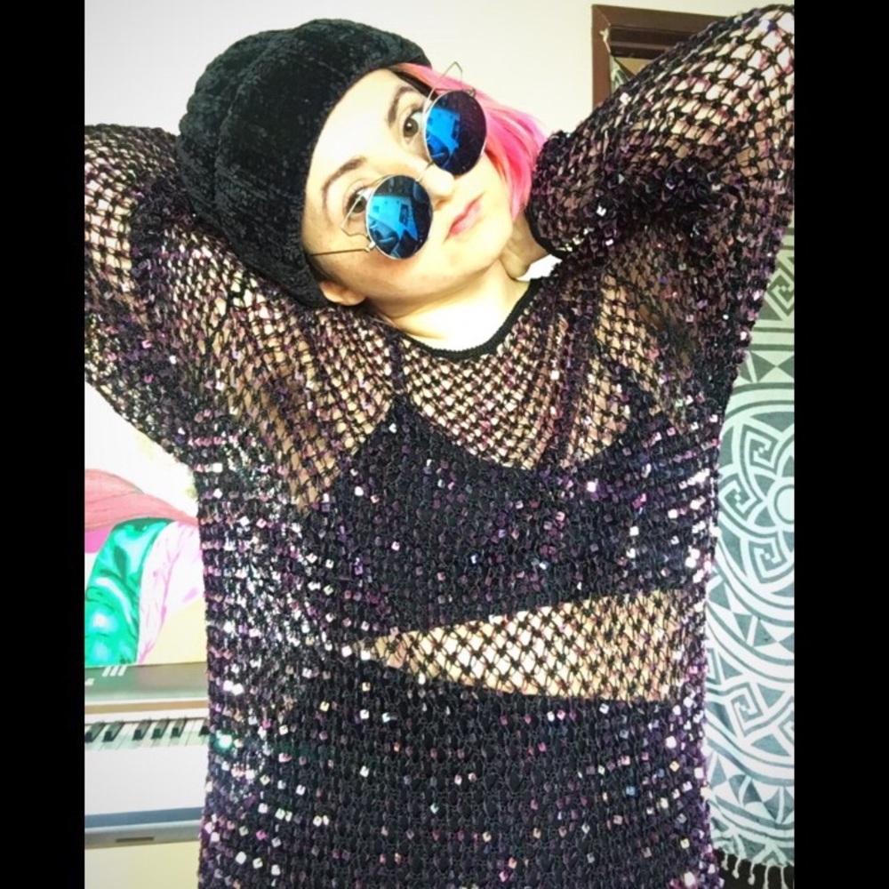 Beautiful Vintage Style Marina Rinaldi Sequin Top